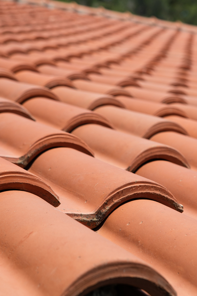 Close Up of Tile Roofing